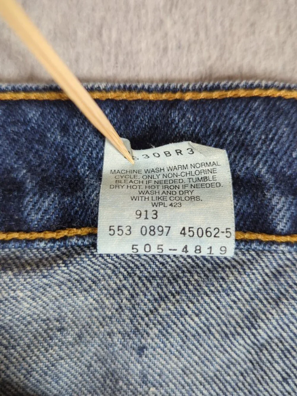 Vintage Levi's 505 Jeans Mens 38x32 (Actual 36x32) Blue Straight Leg Made In USA
